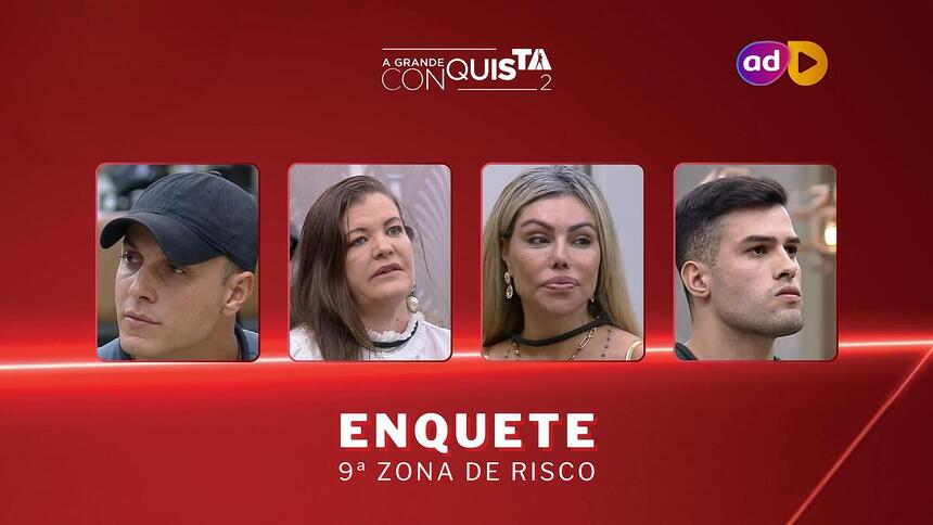 Fellipe, Dona Geni, Lizi e Kaio na arte da enquete da 9ª Zona de Risco