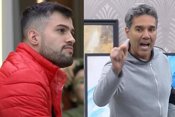 Kaio e Fernando em trechos da treta de A Grande Conquista