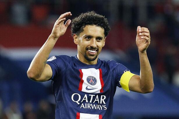 Zagueiro Marquinhos com a camisa do PSG