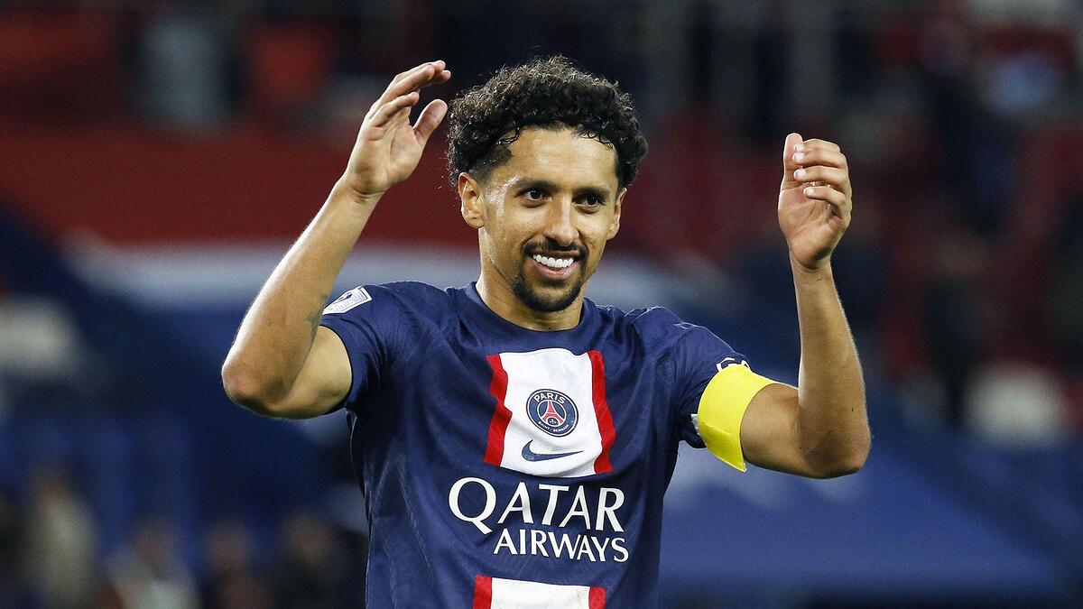 Zagueiro Marquinhos com a camisa do PSG