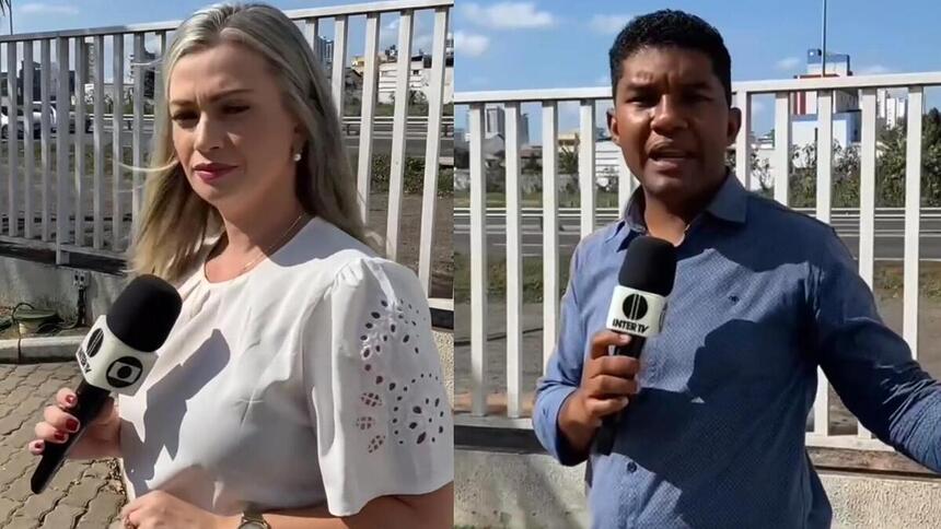 Monique Teixeira e Josué Amador em uma montagem na InterTV RJ