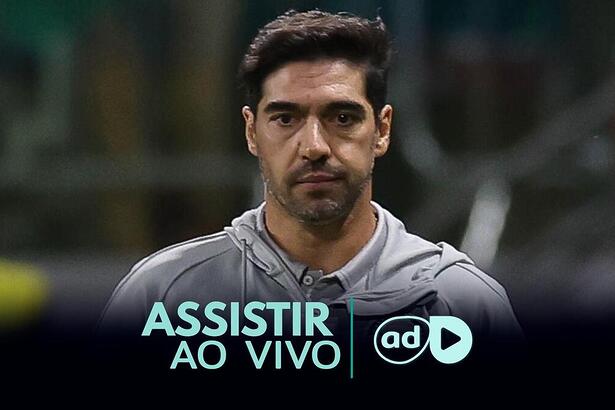 Abel Ferreira na arte onde assistir ao jogo Palmeiras x Corinthians, pelo Brasileirão