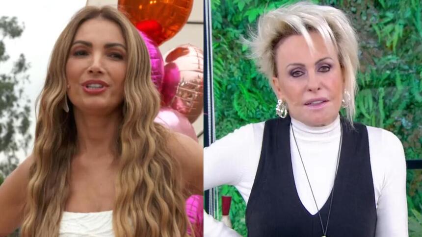 Patrícia Poeta, no Encontro, e Ana Maria Braga, no Mais Você, em montagem na Globo