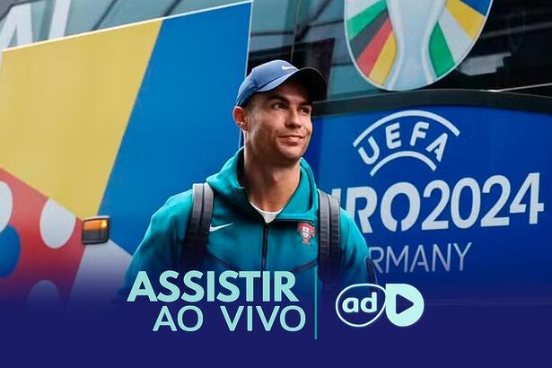 Cristiano Ronaldo na arte onde assistir ao jogo Portugal x Eslovênia, pela Eurocopa