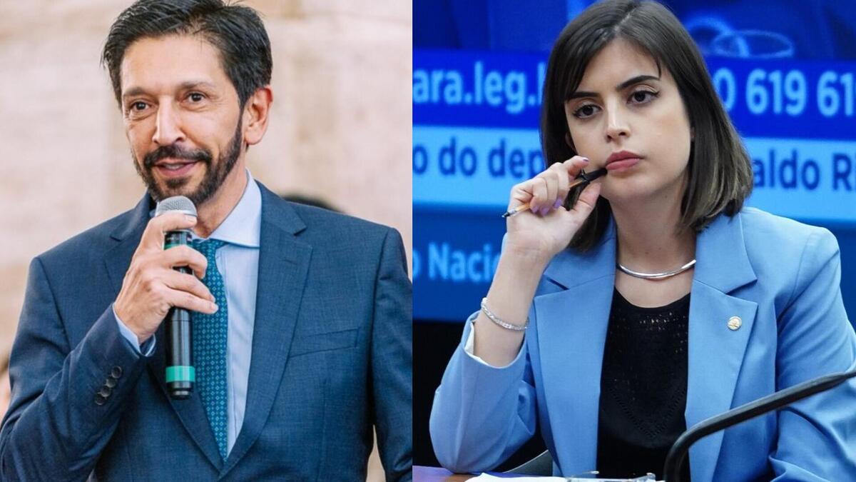 Ricardo Nunes e Tábata Amaral em uma montagem