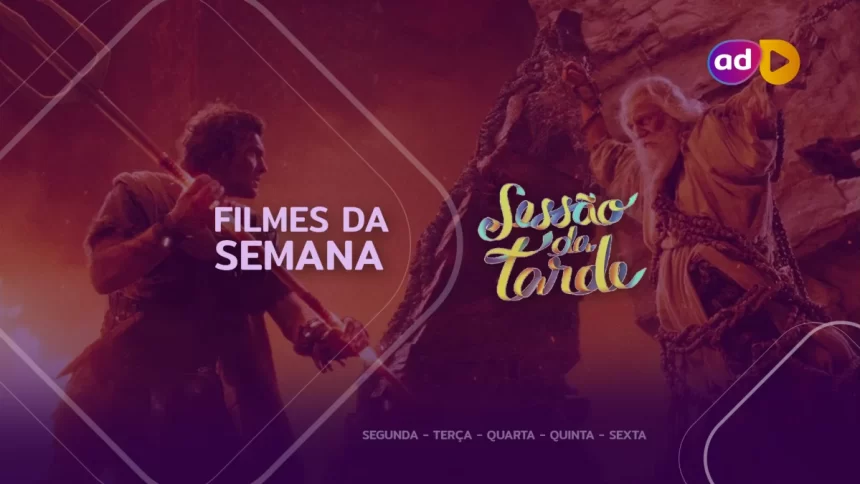 Cena do filme Fúria de Titãs 2 na arte dos filmes da semana na Sessão da Tarde