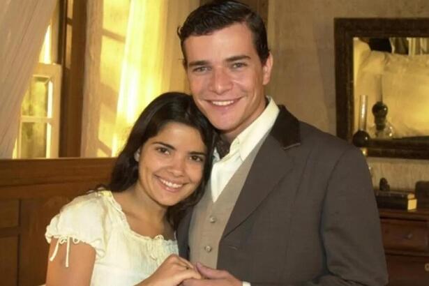 Vanessa Giácomo e Daniel de Oliveira em trecho da novela Cabocla