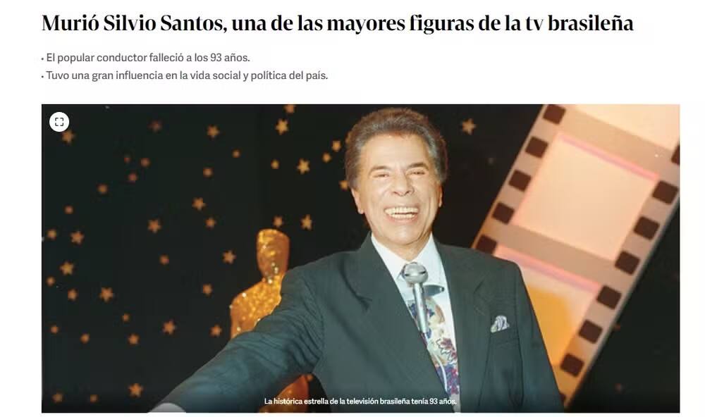 Portal Clarín da Argentina
