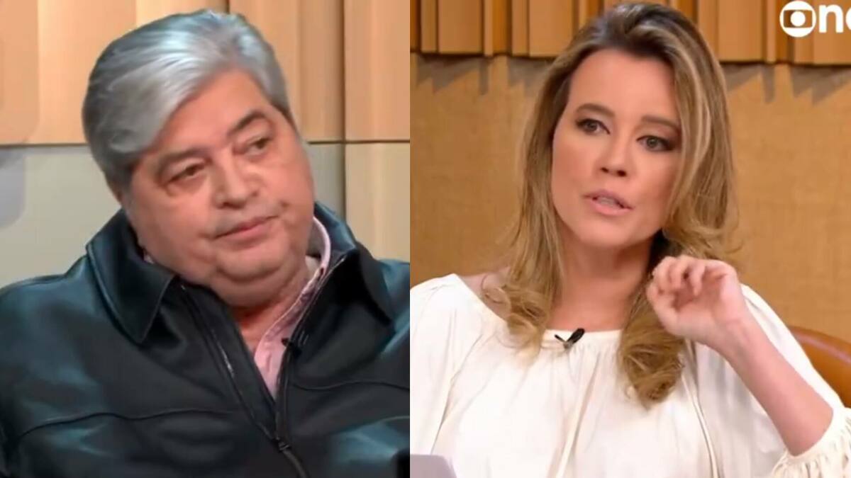 Datena e Natuza em uma montagem, com trechos da sabatina na GloboNews