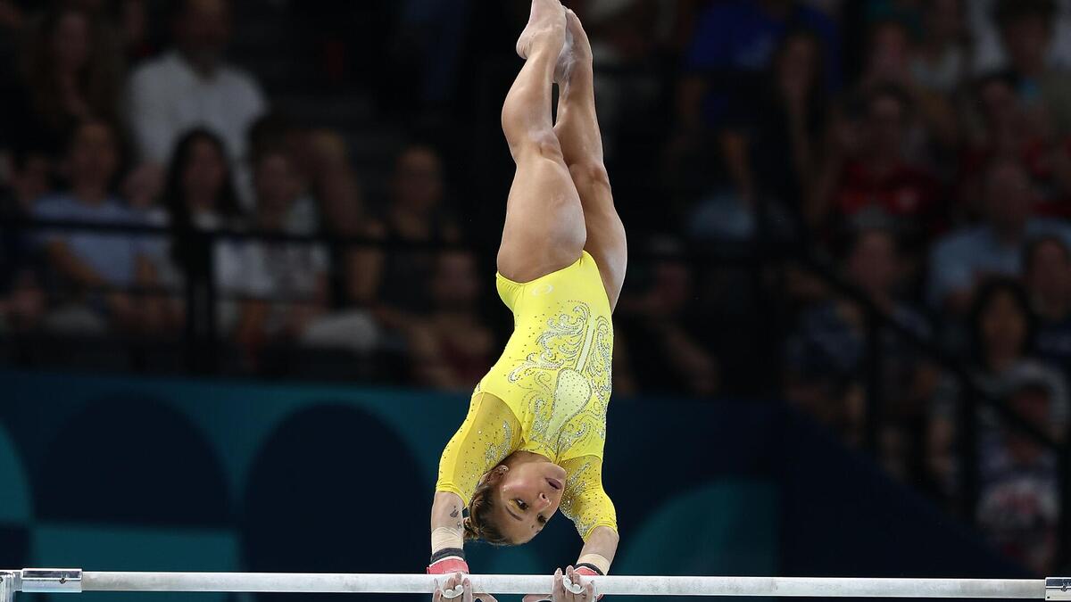 Flavia Saraiva na final do individual geral da ginástica 