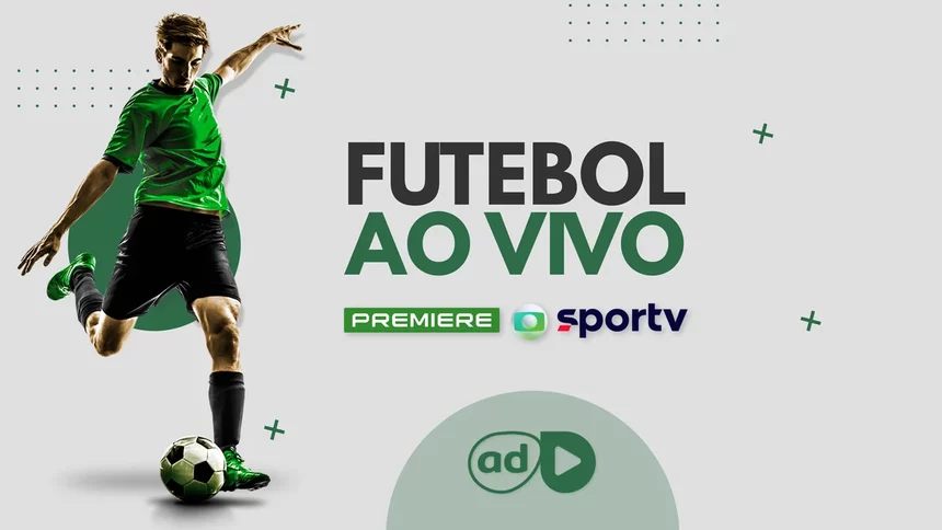 Arte da programação de futebol ao vivo dos canais Globo