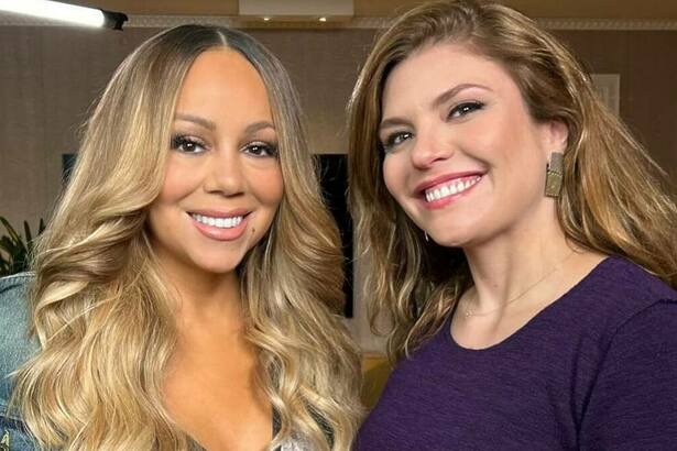 Mariah Carey e Ana Carolina Raimundi em trecho de entrevista ao Fantástico