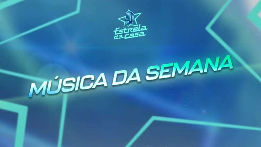 Logo da dinâmica 'Música da Semana' no Estrela da Casa