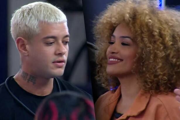 Nick Cruz e Leidy Murilho em montagem com trechos do Estrela da Casa