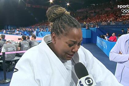 Judoca Rochele Nunes em entrevista ao SporTV na Olimpíada