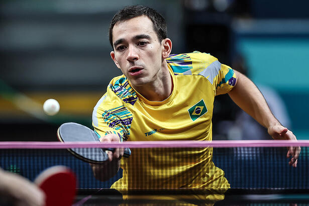 Tênis de mesa masculino - Hugo Calderano enfrenta Jang Woo-jin, atleta da Coréia do Sul, nas quartas de final