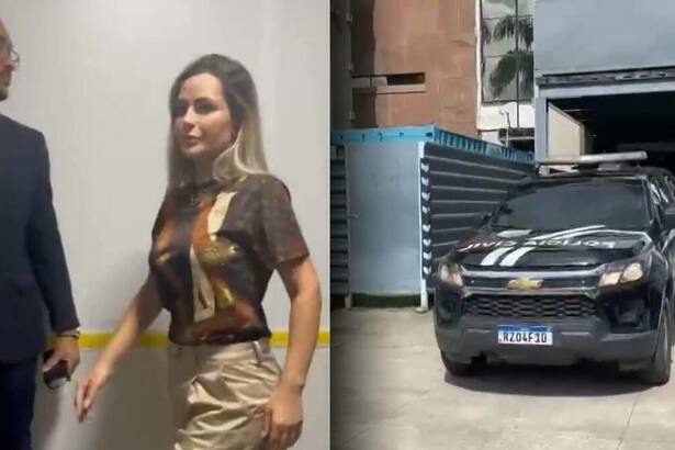 Deolane sai do Fórum carregada por policiais