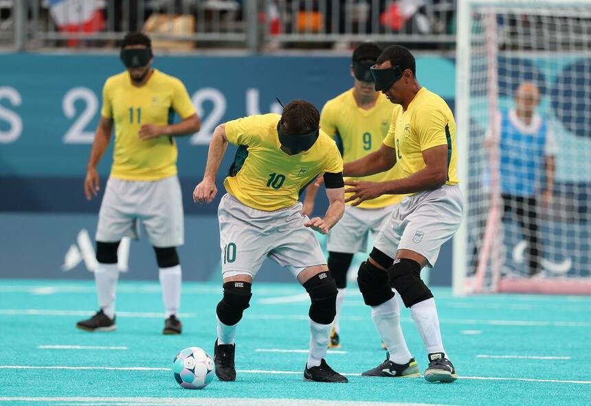 Ricardinho - Brasil X China - Jogos Paralímpicos Paris 2024 - Futebol de Cegos na Arena Torre Eiffel, em Paris