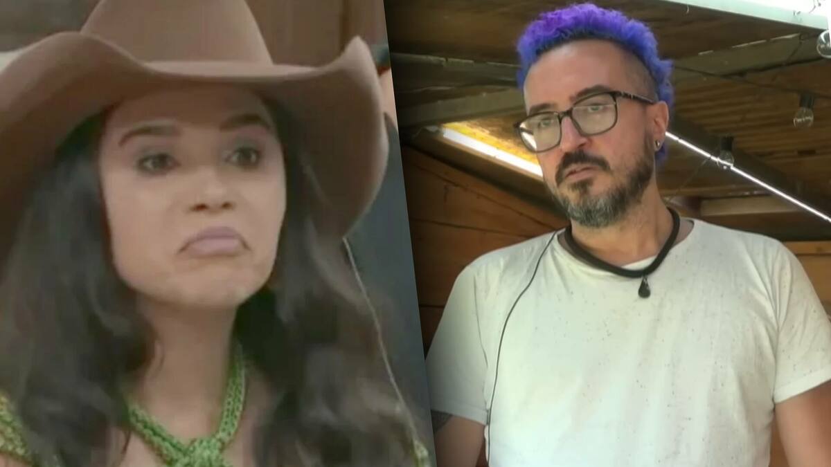 Gizelly e Fernando em uma montagem na A Fazenda