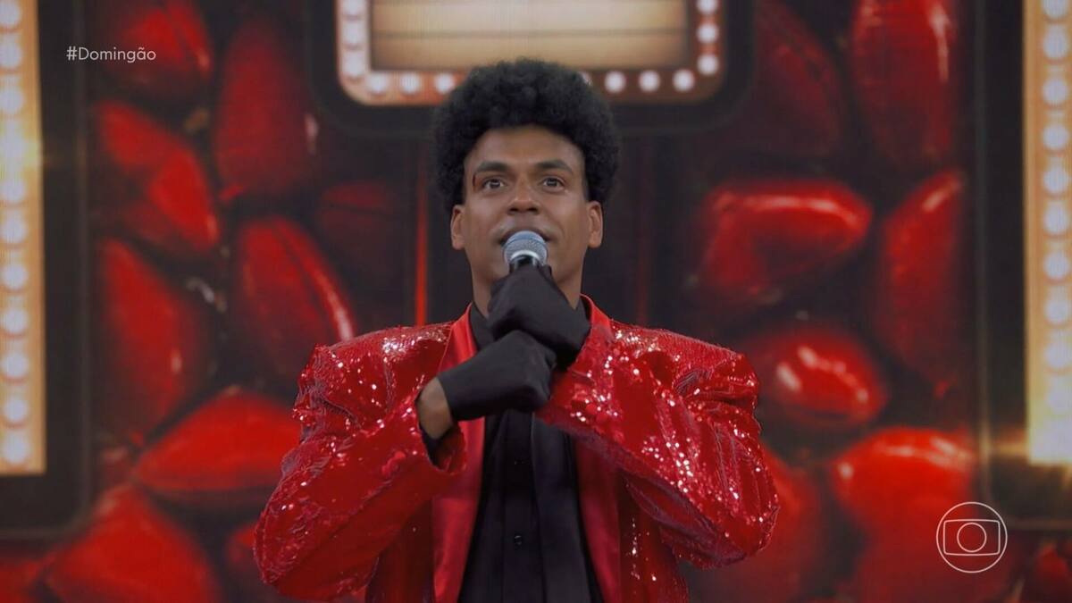 Marcello Melo Jr vestido de The Weeknd na Batalha do Lip Sync
