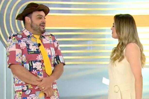 Matheus Ceará e Rachel Sheherazade juntos no Domingo Record