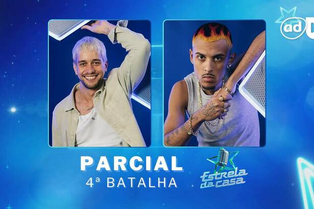 Matheus e Ramalho na arte da enquete da 4ª Batalha do Portal Alta Definição