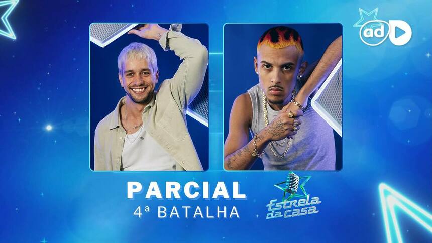 Matheus e Ramalho na arte da enquete da 4ª Batalha do Portal Alta Definição