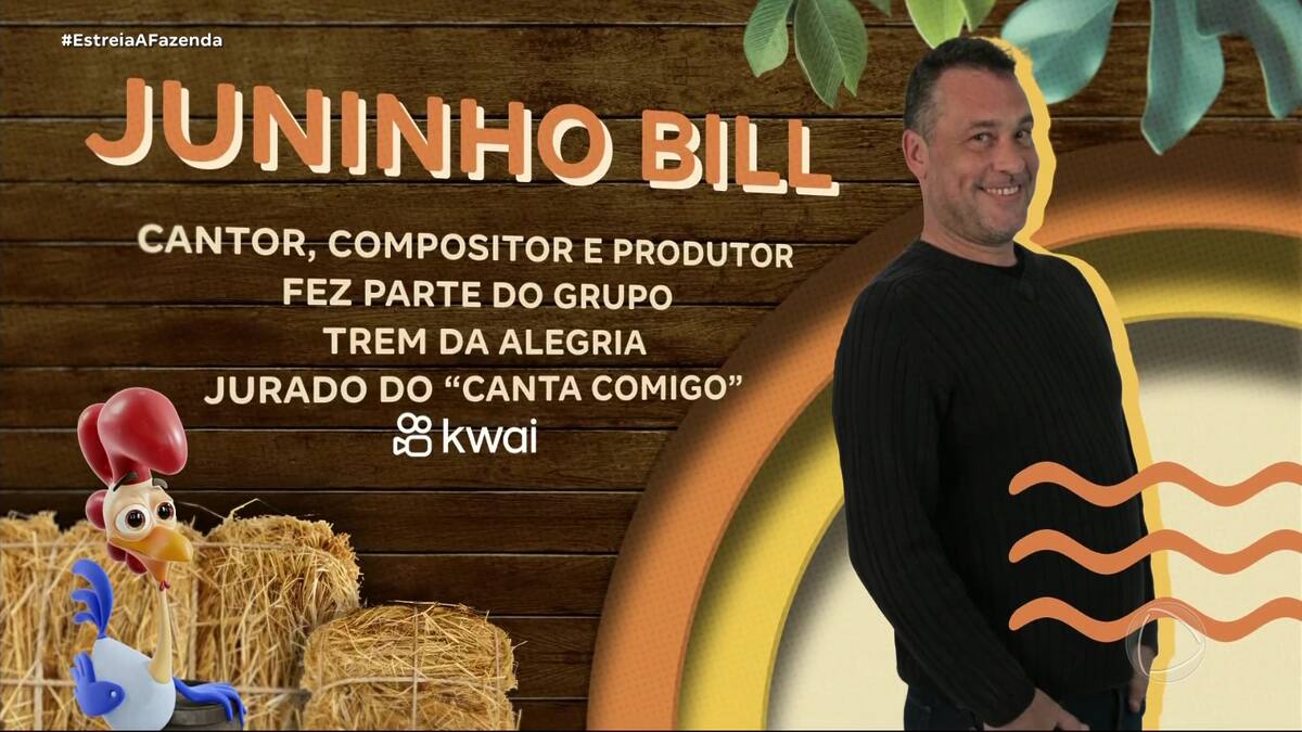 Juninho Bill no elenco de A Fazenda