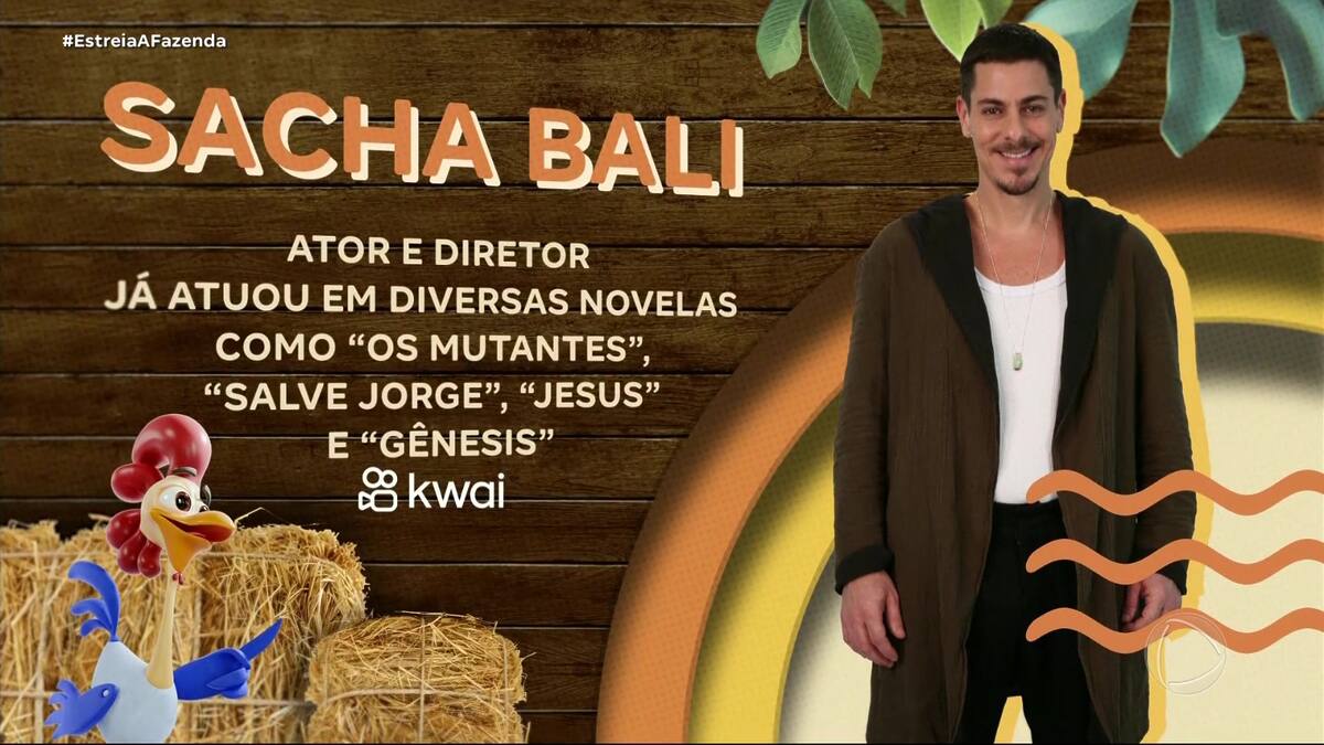 Sacha Bali no elenco de A Fazenda