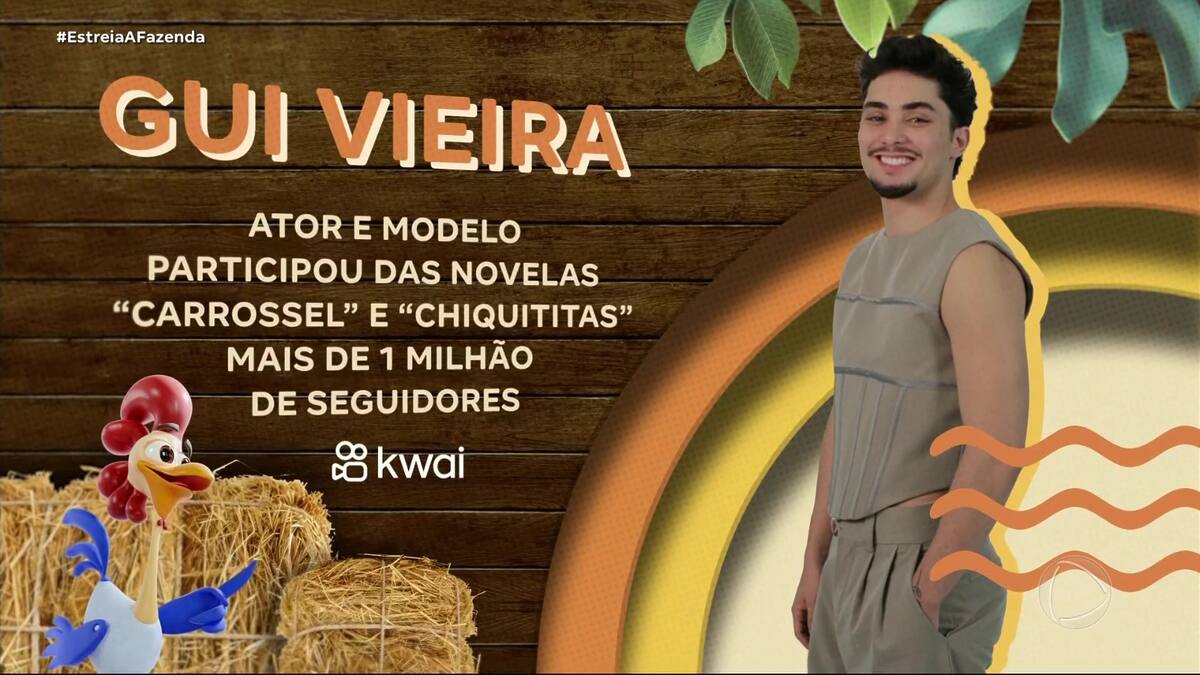 Gui Vieira ator na arte do reality show rural