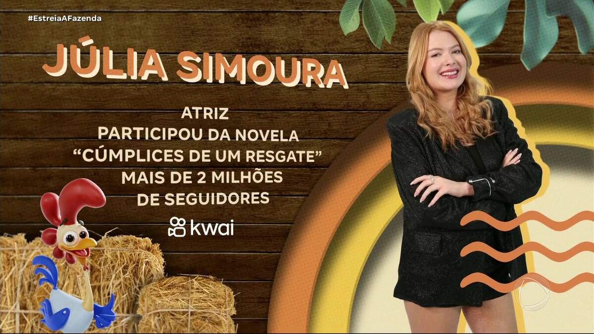Júlia Simoura na arte de A Fazenda 16