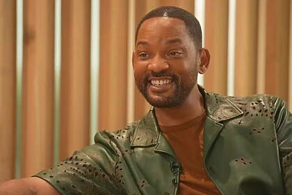 Will Smith sorridente, em trecho da entrevista ao Fantástico