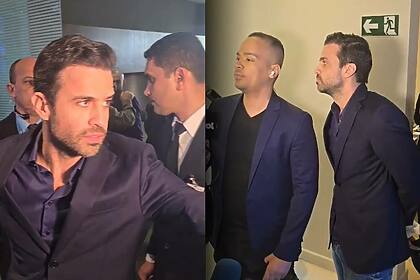 Pablo Marçal aponta dedo na cara do jornalista Diuego Sarza nos bastidores do Debate da RedeTV!