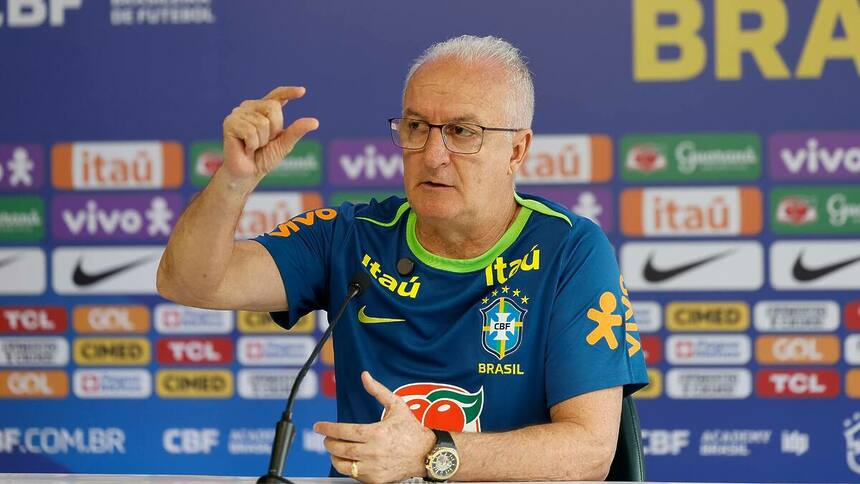 Técnico Dorival Jr em trecho da coletiva da Seleção Brasileira