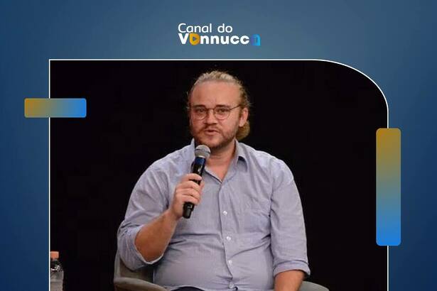 Gustavo Vaccari na arte da coluna do Canal do Vannucci