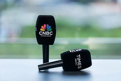 Espuma dos microfones da CNBC