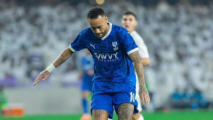 Neymar em campo pelo Al-Hilal