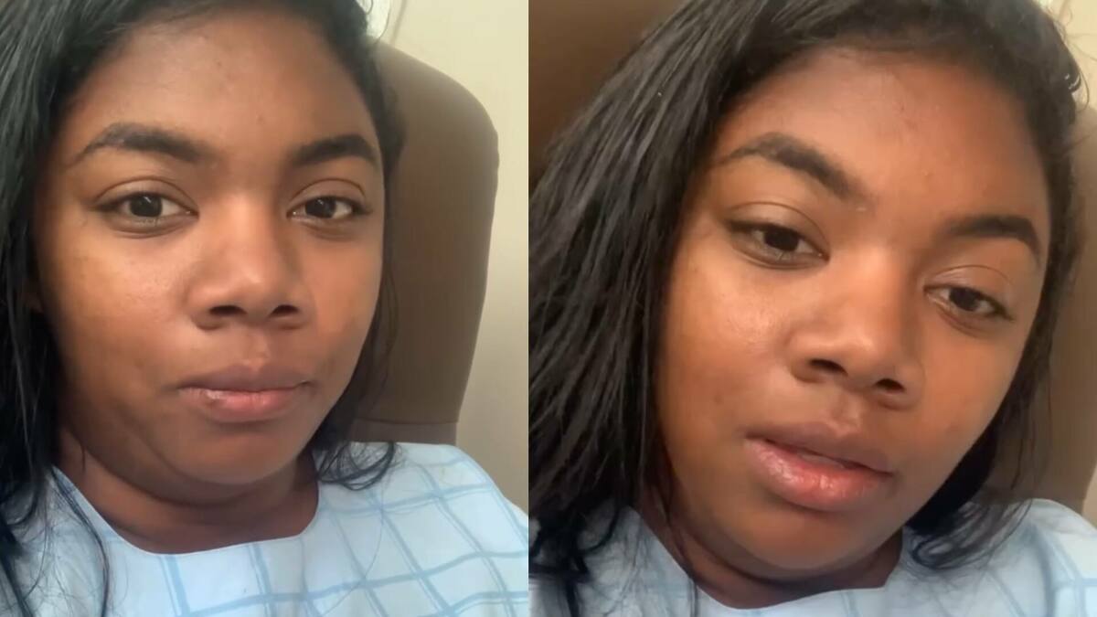 Raquel Brito em vídeo gravado no hospital