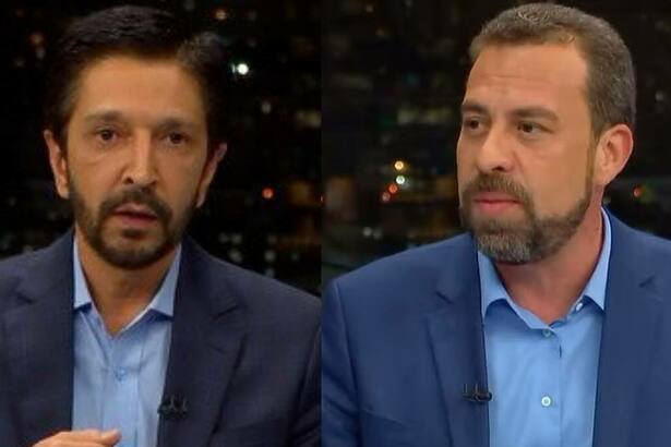 Ricardo Nunes e Guilherme Boulos em uma montagem