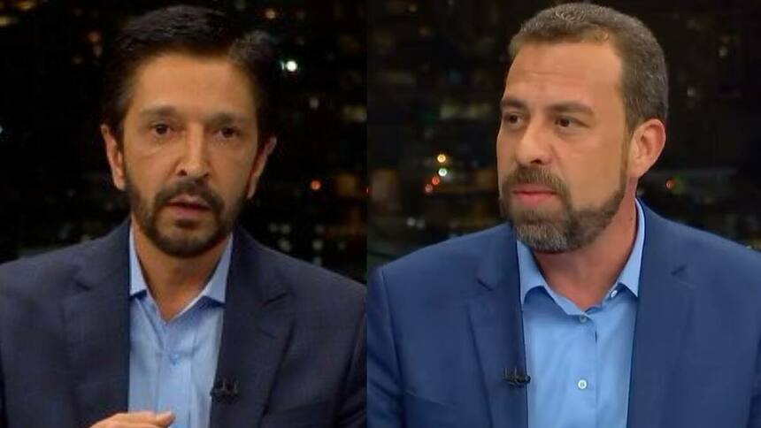 Ricardo Nunes e Guilherme Boulos em uma montagem