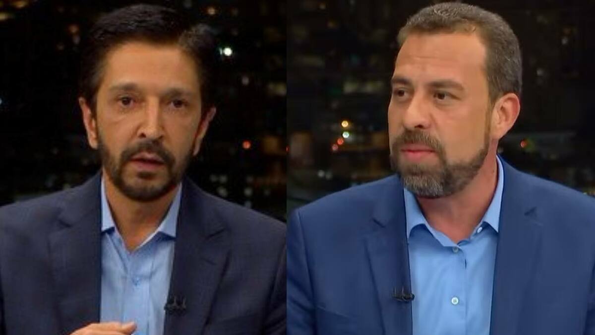 Ricardo Nunes e Guilherme Boulos em uma montagem