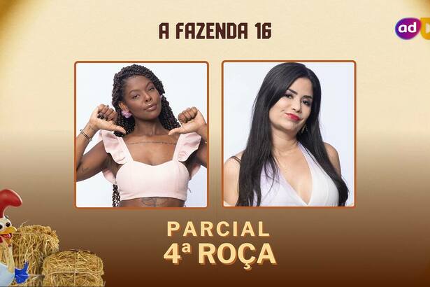 Suelen x Vanessa na arte da enquete de A Fazenda 16 no Portal Alta Definição