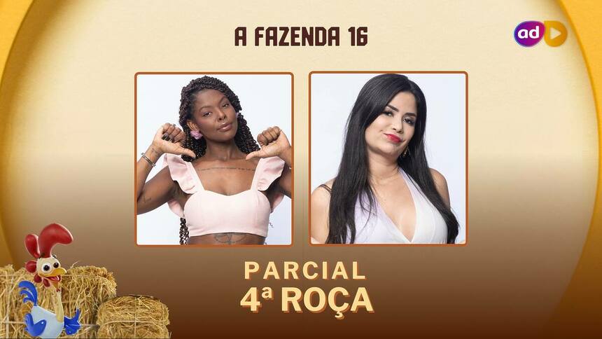 Suelen x Vanessa na arte da enquete de A Fazenda 16 no Portal Alta Definição