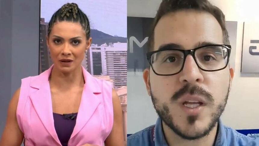 Aline Aguiar e Lucas Franco em uma montagem