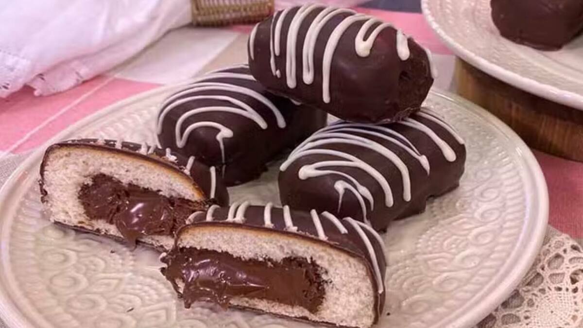 Bisnaguinha recheada em receita do Mais Você