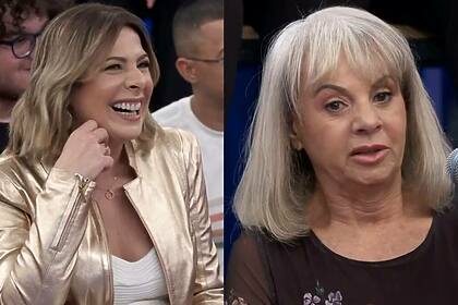 Daniela Lima e sua mãe participando do Altas Horas