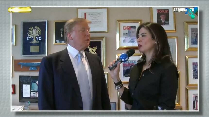 Luciana Gimenez em trecho de entrevista com Donald Trump