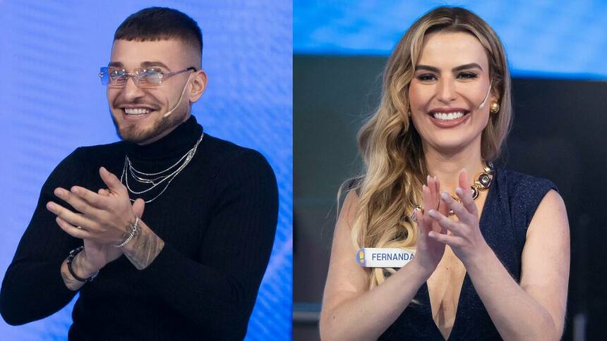 MC Gui e Fernanda Keulla em uma montagem no Acerte ou Caia