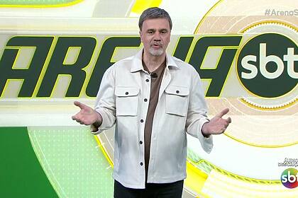 Mauro Beting em trecho da estreia na apresentação do SBT