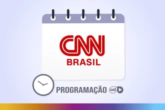 Arte de divulgação da programação da CNN Brasil